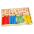 thumbnail image 4 of Número de bloques y varillas de conteo. Palos de inteligencia de madera con caja. Juguetes Montessori para niños que aprenden para la infancia, 4 of 9