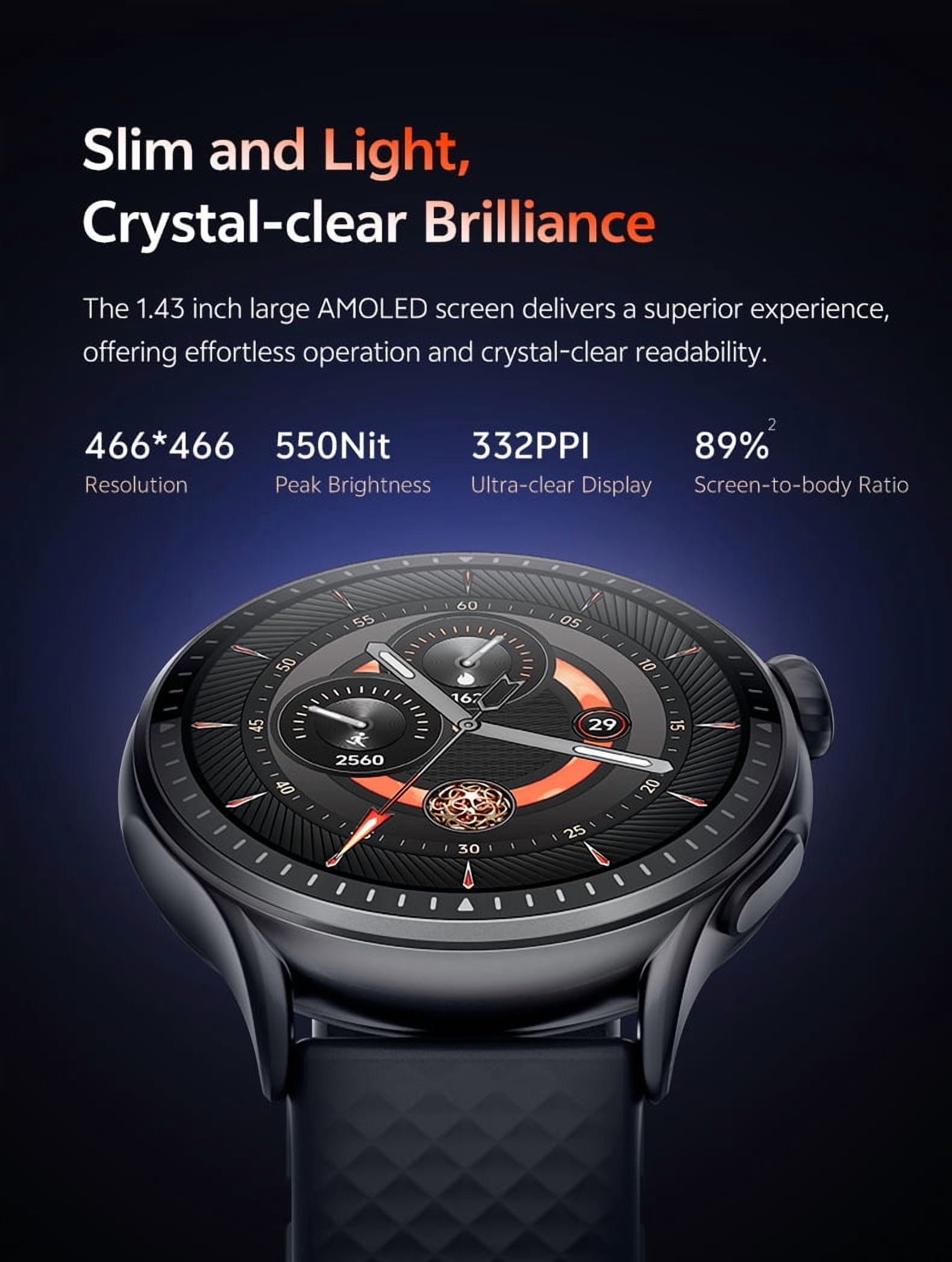 LAATIKUI GTR3 smart watch Waterproof SOS Healthy Sports Waterproof