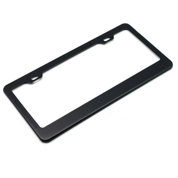 Fonwoon Holes Stainless Steel License Plate Frame,Car Licenses Plate