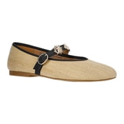 Women's Mary Jane Flats with Charm Strap