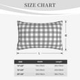 thumbnail image 5 of Haiem Pillowcase for Hair and Skin Queen - Gray Checkboard Printed Soft Pillowcase with Envelope Closure-16"x24", 5 of 8