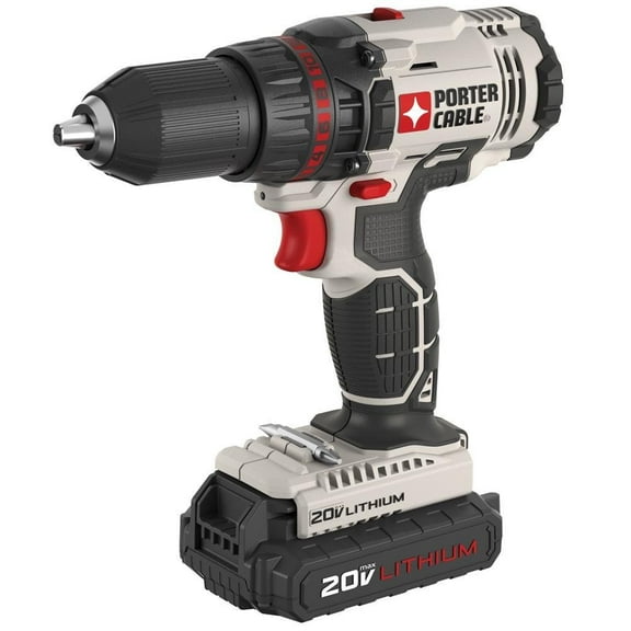 Porter-Cable 20V MAX Cordless Drill/Driver PCC601LB - 1/2 In. Keyless Chuck, Tool Only