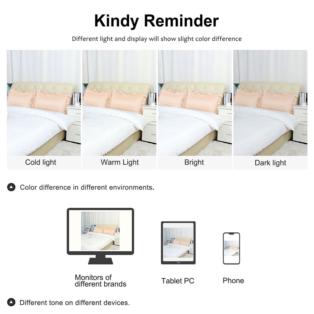 Unique Bargains 2-Piece Satin Ruffled Edge Pillowcases, Standard, Rose Gold