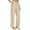 Light Yellow, variant on FENGGHAO Women Linen Pants Wide Leg Side Slit Ankle Pants High Waist Casual Loose Beach Pant Cropped Trousers