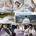 thumbnail image 5 of Purple Gray White Cooling Blanket,Lightweight Breathable Summer Throw Blanket with Double Sided Cold Effect,Retro Country Abstract Mottled Texture Picnic Blankets Bed Sheet for Hot Sleepers 60"x80", 5 of 8