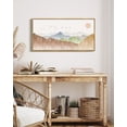 thumbnail image 3 of SHENIFY Landscape Mountain Range Wall Art Set Watercolor Ink Wash Nature Scenry Sunrise Farmhouse Rustic Modern Art Decorative for Living Room Bedroom 8x16in Natural Framed, 3 of 5