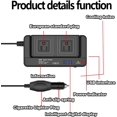 thumbnail image 7 of 200W Car Voltage Converter Inverter DC 12V to AC 230V Ports Fast Charging Car Charger with Cigarette Lighter Plug with 2 Sockets and 4 USB for Business Trips and Vacation, 7 of 7