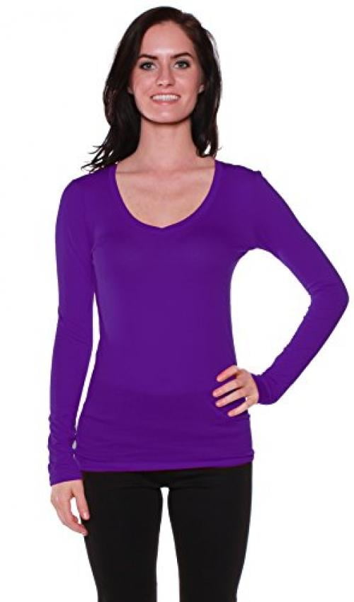 plain purple long sleeve shirt
