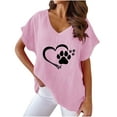 thumbnail image 2 of LSLJS Blouses pour Femmes Col en V Imprimé T - Mode Confortable, Cadeaux pour Femmes, 2 of 5