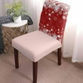 thumbnail image 2 of Chair Covers for Dining Room Set of 4,Winter Christmas Snowflakes Stretch Seat Protector Removable Washable Chairs Slipcovers for Kitchen Banquet Wedding Hotel,Black and White, 2 of 6