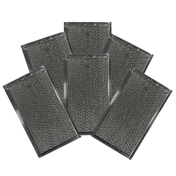 Air Filter Factory Replacement for WB06X10309, WB06X10654, WB06X10359, WB02X25388, WB02X32793 GE Microwave Aluminum Mesh Grease Filter 6-Pack