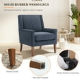thumbnail image 2 of EOP Modern Oversized Accent Chair, Upholstered Fabric Reading Armchair, Living Room Chair with Wood Legs, Single Sofa Chair for Living Room, Bedroom, Office, Blue, 2 of 9