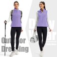 thumbnail image 4 of YUCOLEN Women's Fleece Vest Warm Soft Sleeveless Zip Outerwear Jackets with Zipper Pockets Light Purple 2XL, 4 of 6