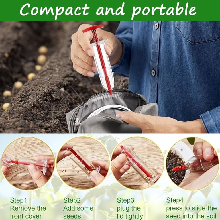 Vibrating Seed Dispenser, 2025 Upgrade Mini Sowing Seed Dispenser, Small  Seeds Planter Tool, Manual Seedlings Dibber and Widger Set, Seed Sower  Spreader Handheld for Tiny Seeds(Yellow) - Walmart.com