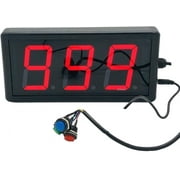 BTBSIGN LED Lap Counter Up/Down Digital Counter with Buttons and Remote 3 Inch