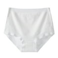 thumbnail image 2 of Fnooota Women's Underwear, 100% Cotton Briefs High Waist Panties Comfort Breathable Light Stretchy White ,L, 2 of 3