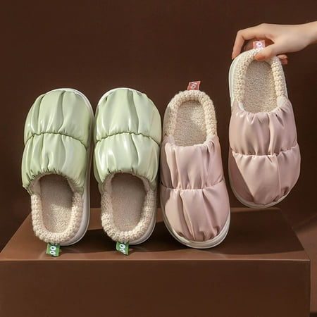 

Gubotare Slippers For Women Slippers for Women Retro Soft Plush House Slippers Fluffy Cute Mens Womens Slippers Indoor Outdoor Pink 8.5