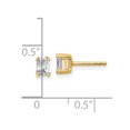 thumbnail image 4 of Auriga Fine Jewelry 14K Yellow Gold 1/2 ctw Lab Grown Diamond Radiant Heavy Wt. Stud Earrings for Women, 4 of 6