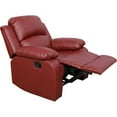 thumbnail image 4 of Lifestyle Furniture Ashland 3-Pieces Recliner PU Sofa Set in Red, 4 of 5