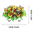 thumbnail image 3 of Artificial Satin Saddle Flower, 24-inch Silk Floral Arrangement for Memorial Day Cemetery Tombstone Decoration, 3 of 6