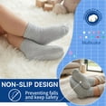 thumbnail image 2 of Baby Toddler Socks with Grip- 9 Pairs Anti-Skid Infant Socks for Crawling Walking Playing Non Slip Kids Boys Socks(01 Black+white+grey,1-3T), 2 of 6