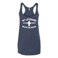 thumbnail image 2 of My Lifeguard Walks on Water Jesus Christ Bible | Womens Inspirational/Christian Premium Tri-Blend Racerback Tank Top, Vintage Navy, Large, 2 of 3