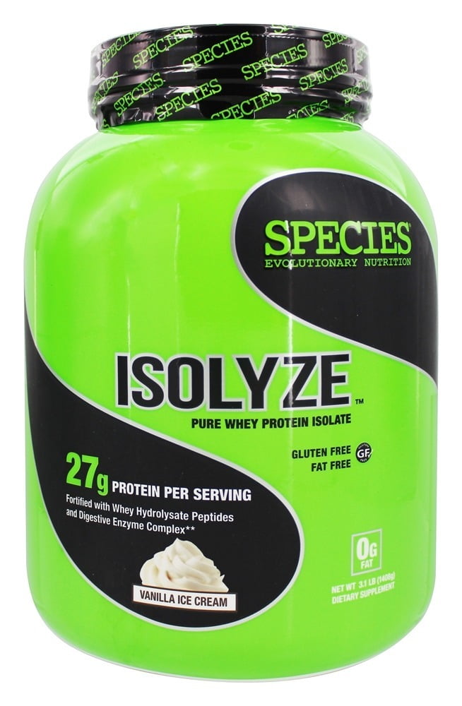 Species Nutrition Isolyze Pure Whey Protein Isolate Vanilla Ice Cream