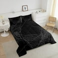 thumbnail image 3 of Spider Web Full Size Comforter Set Black and White Bedding Set Adults Teens Spider Comforter Luxury Halloween Theme Quilt Set Room Decor, 3 of 6