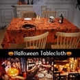 thumbnail image 6 of Haperlare 60"x84" Rectangle Halloween Tablecloth Waterproof Wrinkle Resistant Tablecloth Scary Themed Table Cover for Holiday Dinner Party Decoration, Orange, 6 of 7