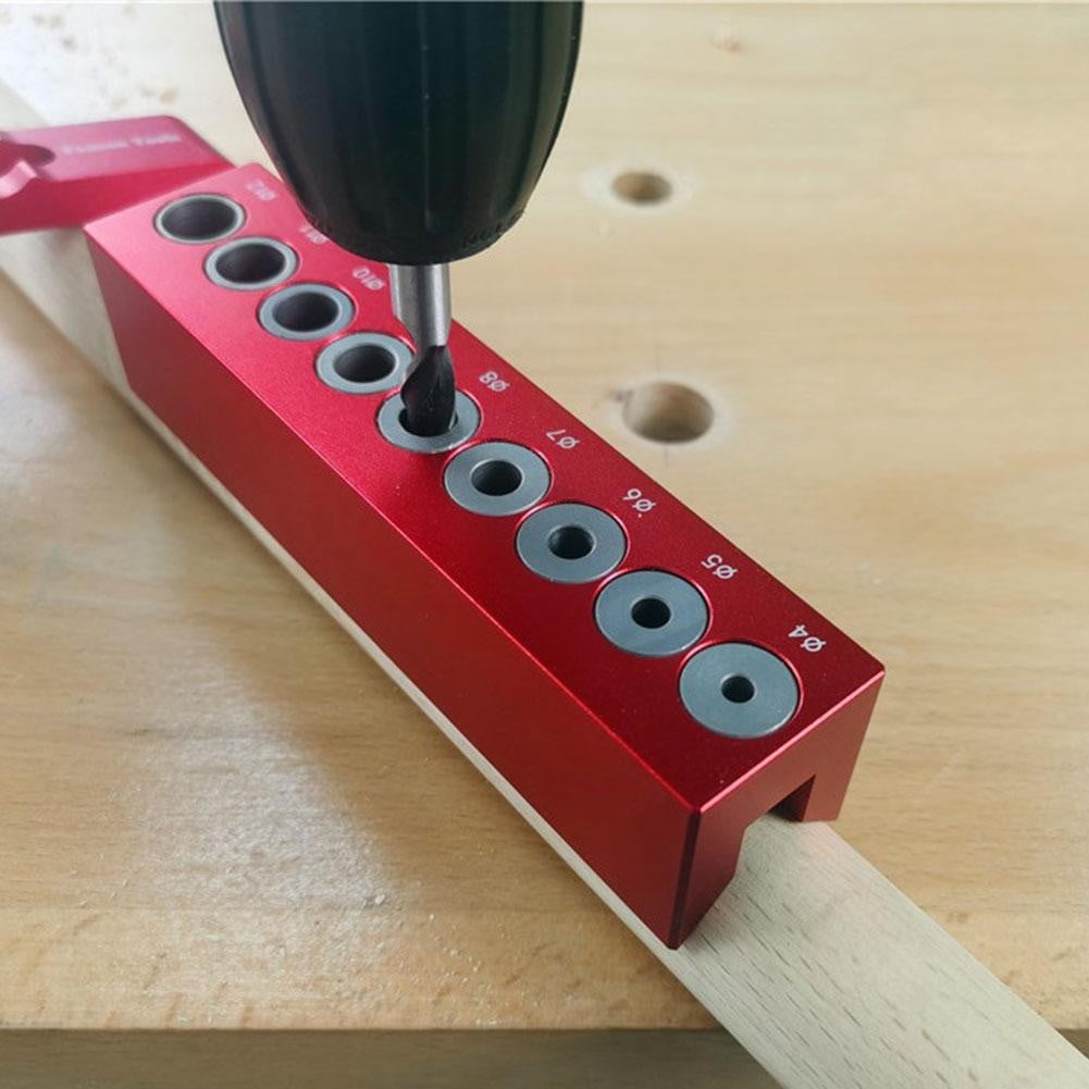 4-12mm Vertical Pocket Hole Jig Woodworking Dowel Drill Guide Centering Locator