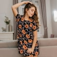 thumbnail image 3 of Naloa Sunflowers Print Women Nightgowns,Womens Loungewear,Short Sleeve Sleepwear,Comfy Ladies Nightdress, 3 of 6