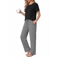 thumbnail image 3 of Weekease Two Piece Pajama Sets for Women Crew Neck Short Sleeve Tops and Printed Pant Casual Sleepwear, 3 of 7