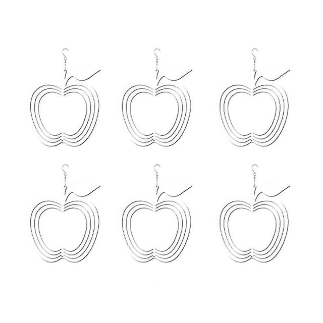 Paquete de 6 molinillos de viento de sublimación de 10 pulgadas en blanco para colgar, regalo de Navidad para Navidad, color blanco