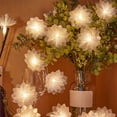 thumbnail image 2 of EWASWON Christmas White LED Flower String Lights, 10 LED Battery Powered, 1.5M Indoor Outdoor Decor for Wedding Christmas, Teenage Gi-rls Room Party Decoration, 2 of 8