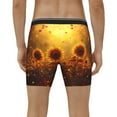 thumbnail image 2 of Men's Boxer Briefs, Sunlit Autumn Sunflowers Soft and Breathable Mens Underwear Boxer Briefs With Widen Waist, 2 of 5