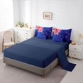 thumbnail image 3 of Manfei New Zealand Flag 7pcs Queen Bedding,Cultural Pride Bedding Comforter Set Queen,Blue Red White,Navy Blue Reversible, 3 of 7