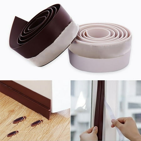 SUPERHOMUSE Silicone Self-Adhesive Weather Stripping Under Door Draft Stopper Window Seal Strip Noise Stopper Insulator Door Sweep Prevent