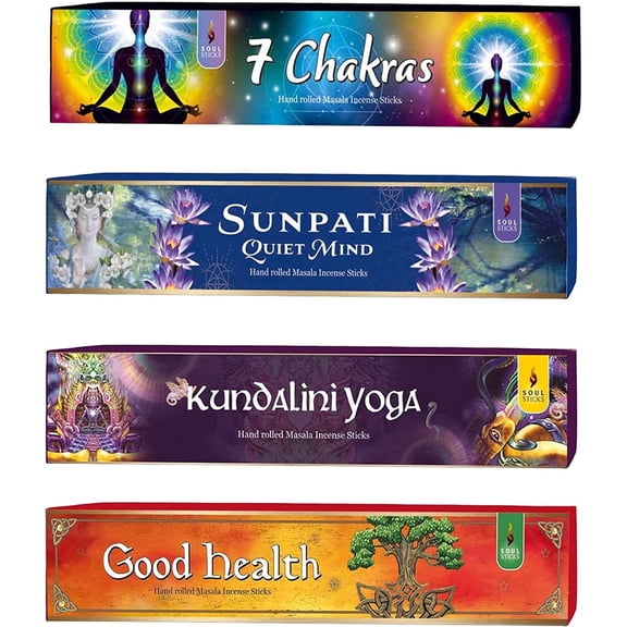 Soul Sticks, Divine Energy Variety Natural Masala Incense Sticks (4 PK)