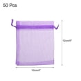 thumbnail image 2 of 50pcs Organza Bags 4x5 Inch Drawstring Favor Pouches Sheer Mesh Bag for Gift Jewelry Wedding Party Purple, 2 of 6