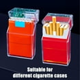 thumbnail image 6 of Transparent LED Cigarette Case with USB Rechargeable Windproof Lighter | Colorful Mood Light | Portable Plastic Shell | Compact 10.4x6x3cm | Safe Ignition | 1pc, 6 of 6