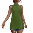 thumbnail image 2 of aidice Flowy Tank Tops for Women Sleeveless High Neck off Shoulder Tanks Loose Summer Fashion Daily Blouses, 2 of 4