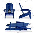 thumbnail image 6 of Ktaxon 1 Pack Patio Wood Adirondack Chair, Garden Chaise Chair Outdoor Folding Chair, Wooden Chair for Patio, Garden, Navy Blue, 6 of 7
