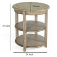 thumbnail image 5 of Rena Side End Table- 2 Shelves- 24 Inch Plank Light Brown Mahogany, 5 of 5