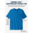 thumbnail image 3 of KingSize Men's Big & Tall Shrink-Less Lightweight Pocket Crewneck T-Shirt - 6XL, Hunter Marl, 3 of 6