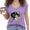 Purple, variant on Women's Blue Black White Crescent Moon Simple Line Font Art S-5XL V-Neck Sleeveless T-Shirt Light Stargazing Outdoor Tank Top