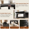 thumbnail image 5 of HIGDBFE Dual Monitor Stand Riser, 36 inch Computer Monitor Stand, Ergonomic Desktop Riser for PC, Laptop, Printer, Rustic Black, 5 of 9