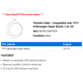 thumbnail image 2 of Throttle Cable - Compatible with 1971 Volkswagen Super Beetle 1.6L H4, 2 of 2