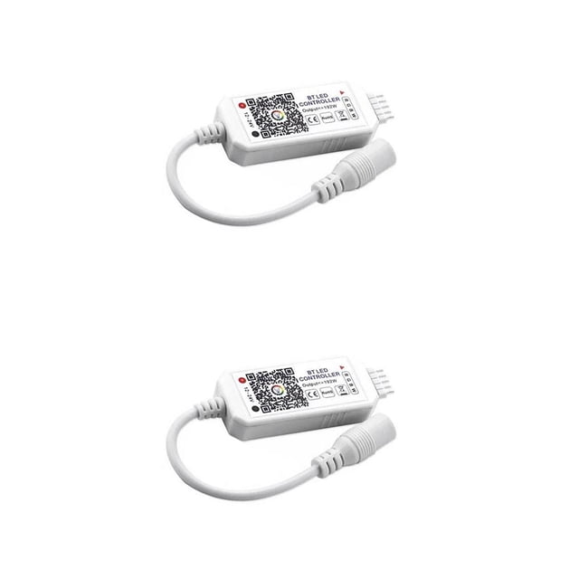 Seitruly Controlador WiFi inalámbrico DC5V-24V para el hogar Controlador LED RGB/RGBW IR RF para el hogar DC5V-24V Mini RGBW Bluetooth 2piezas