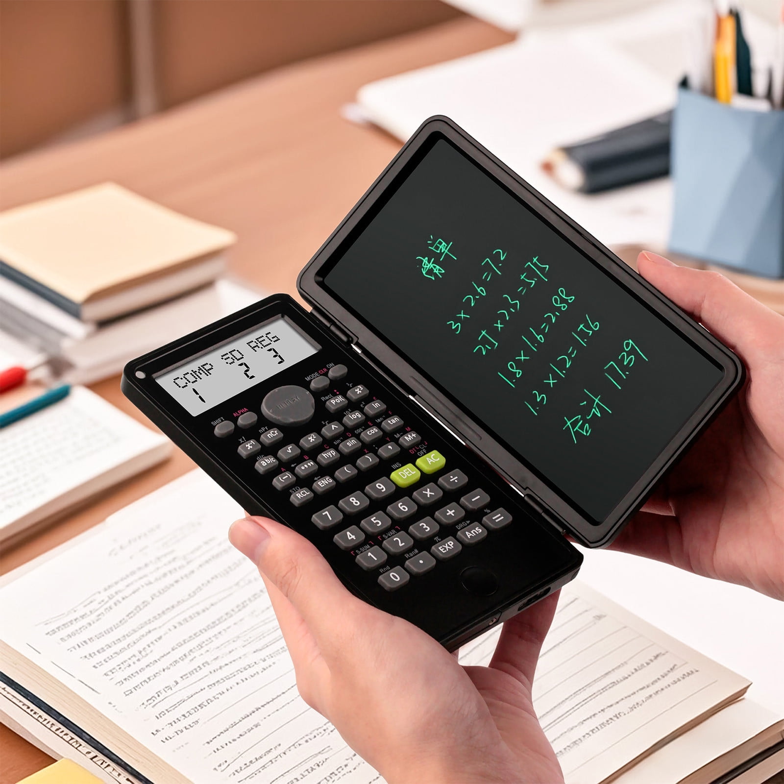 Lwlmwt Multifunctional Calculator with Stylus Pad Student-Specific Scientific Calculator Foldable and Portable Ideal for Students, Teachers, and Business Professionals