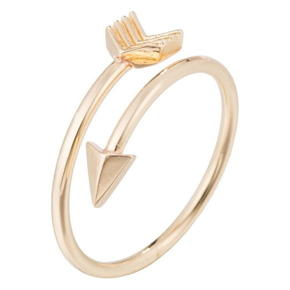 Anillos para mujer, regalos para mujer, anillo de moda con punta de flecha y apertura de moda para parejas, joyería única de cobre, regalo.